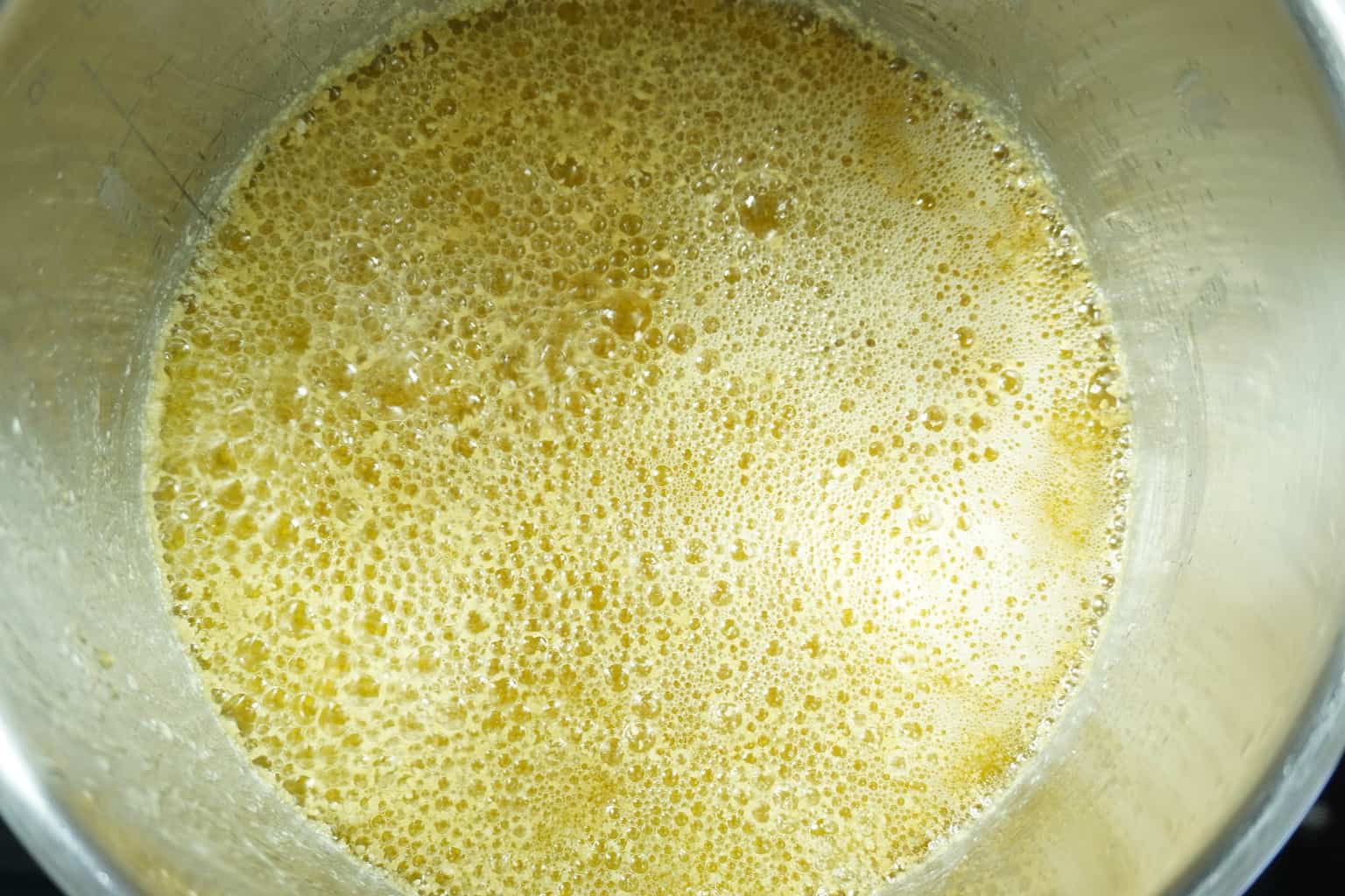 Clarified ghee 2 foaming stage