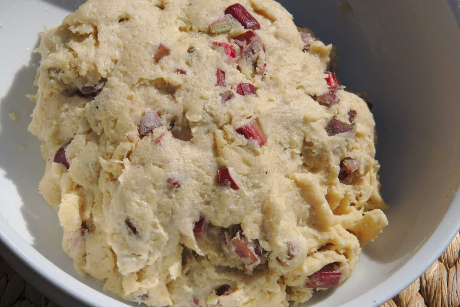 Rhubarb Scones Dough
