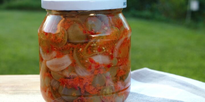 Pickled Green Tomato Salad