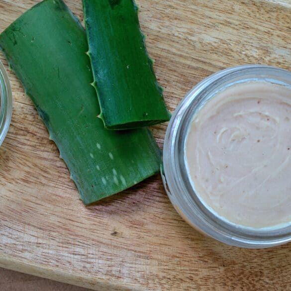 Homemade aloe vera cream