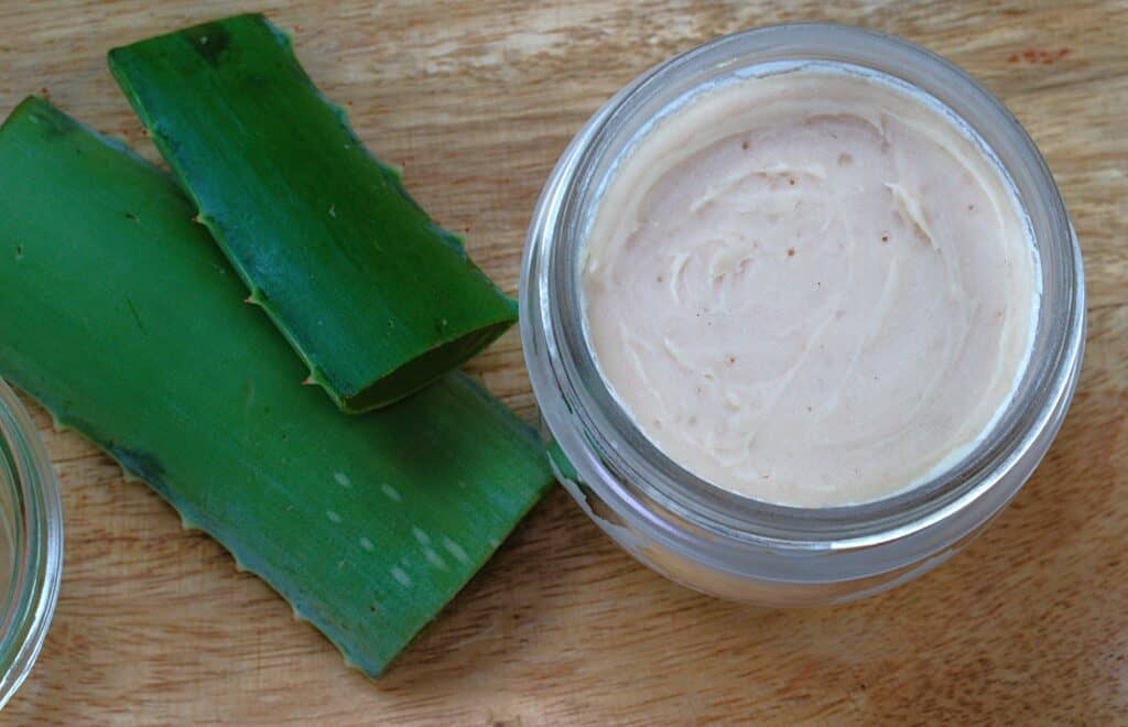 Homemade aloe vera cream