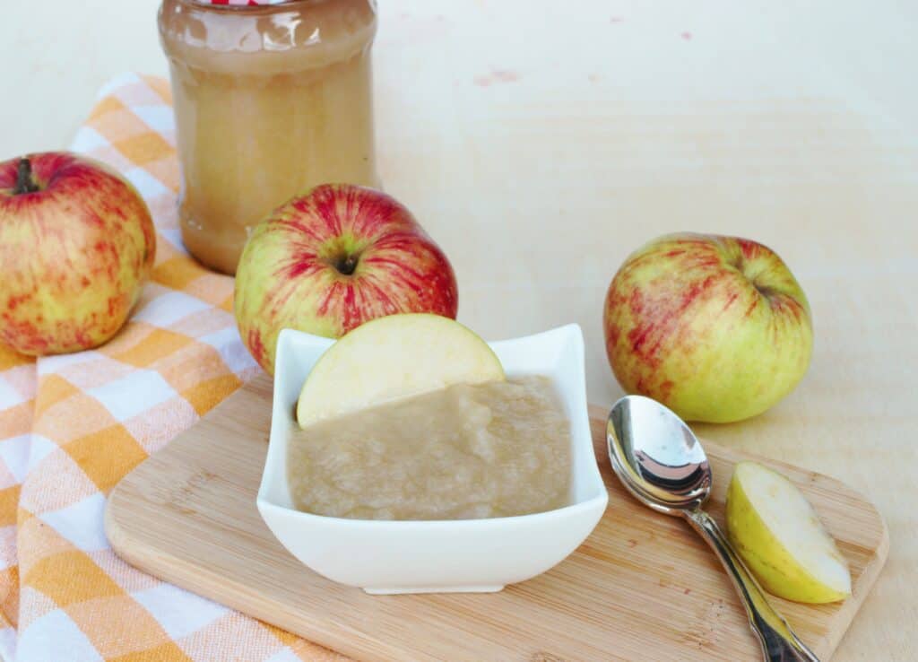 Homemade applesauce using Kitchenaid foodsrainer attachment.